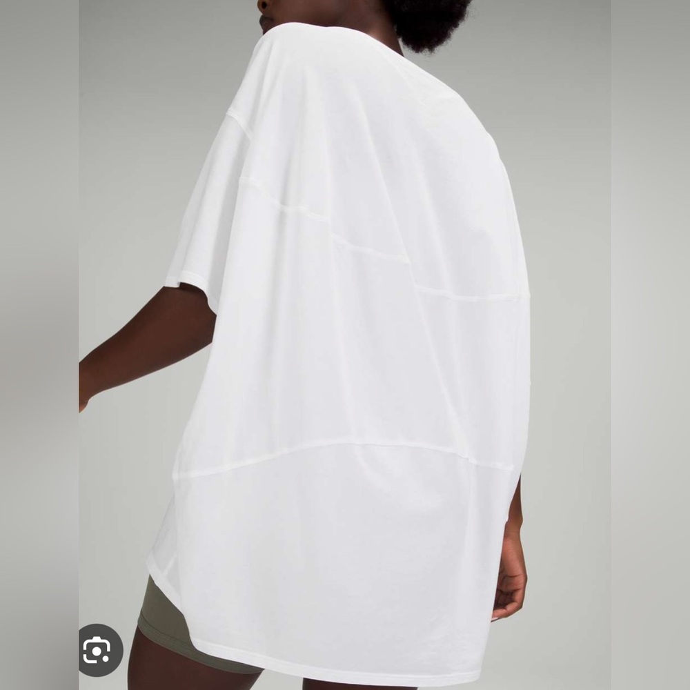 LULULEMON Back In Action Short Sleeve Shirt White Size 6